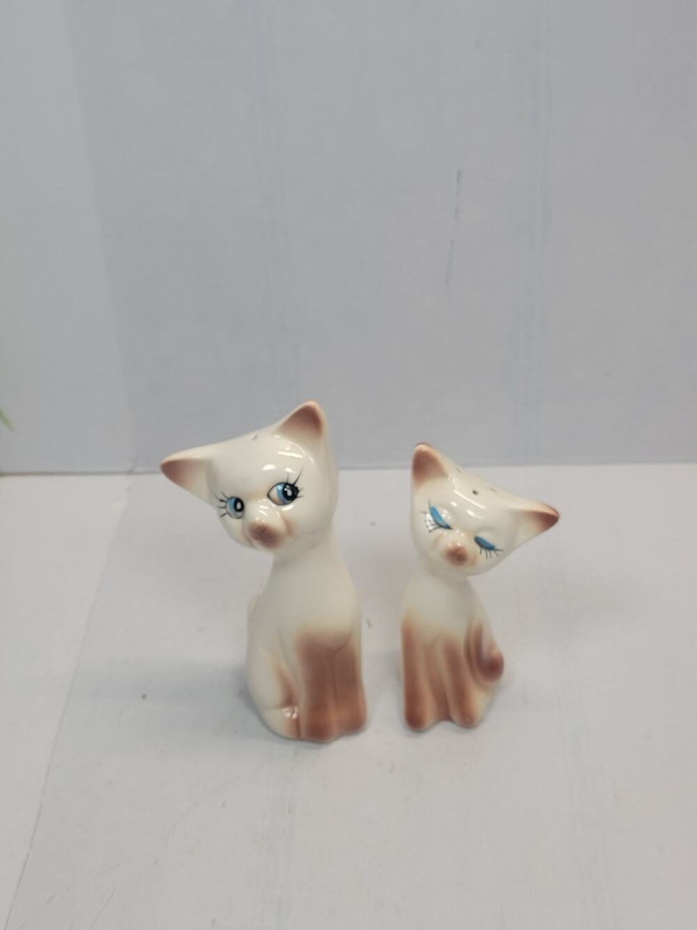 Vintage Cat Salt & Pepper Shakers, Siamese Kittens